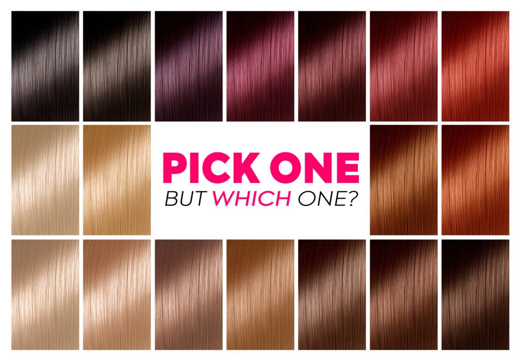 pick best hair colour from hair colour chart